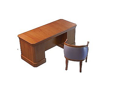 书房办公桌椅模型3d模型