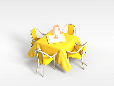 浪漫餐桌椅模型3d模型