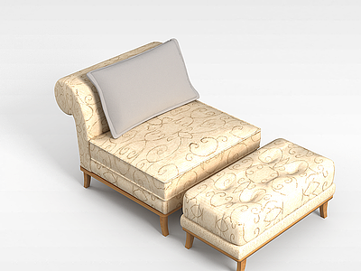 时尚单人沙发模型3d模型