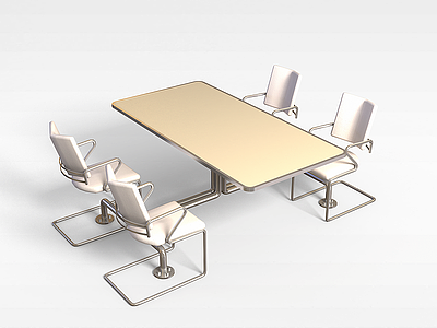 3d<font class='myIsRed'>简约</font>餐桌椅组合模型