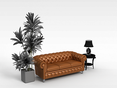 高档欧式沙发组合模型3d模型