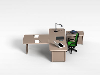时尚办公桌椅模型3d模型