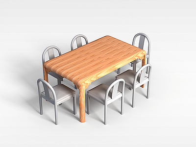 中式餐桌椅模型3d模型