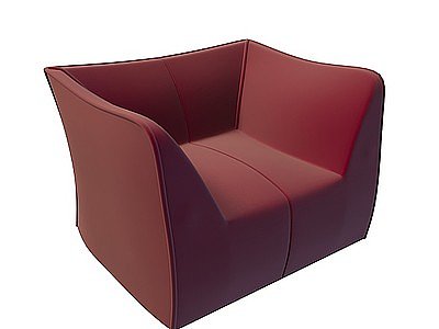 3d现代布艺单人沙发免费模型