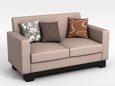 布艺双人沙发模型3d模型