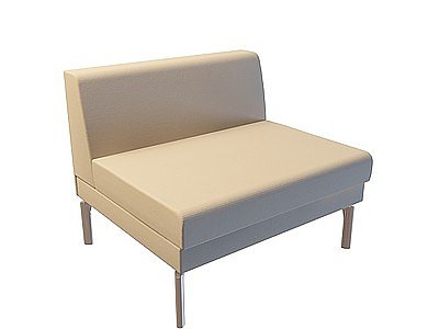皮质单人沙发模型3d模型