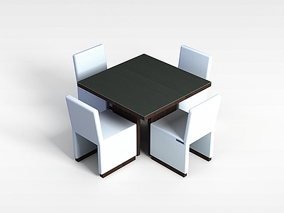 3d商务办公桌椅组合模型