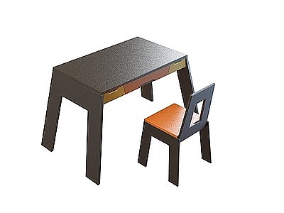 3d卧室桌椅组合免费模型
