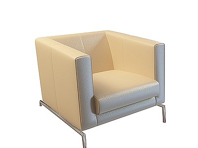 3d现代皮质单人沙发免费模型