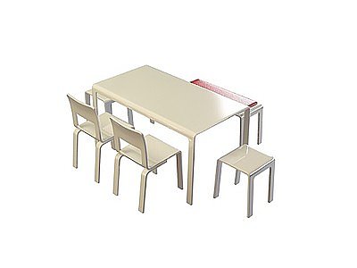3d简约卧室桌椅免费模型