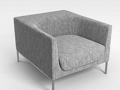 3d布艺单人沙发模型