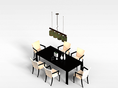 欧式古典桌椅模型3d模型