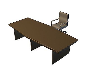 办公桌椅模型