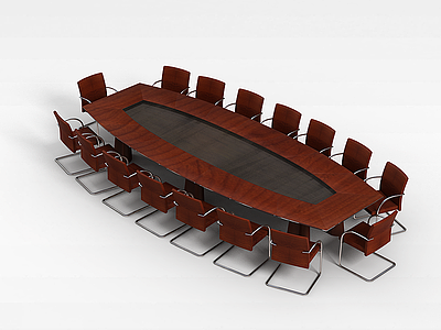 会议室桌椅模型3d模型