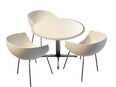 3d咖啡厅桌椅组合免费模型