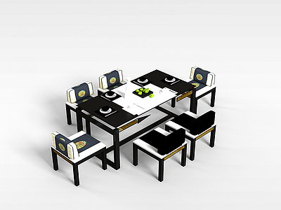 3d<font class='myIsRed'>家庭餐桌椅</font>模型