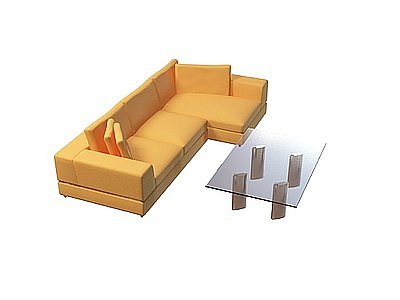 3d会议室沙发茶几免费模型