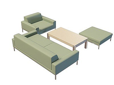 办公室沙发组合模型3d模型