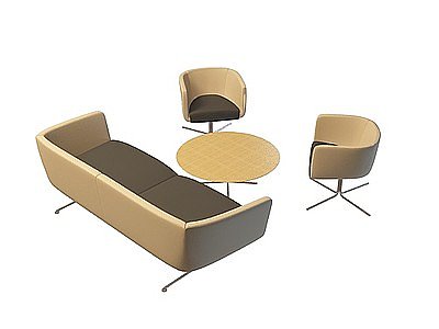 3d会议室沙发组合免费模型