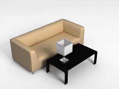 3d会议室沙发茶几模型