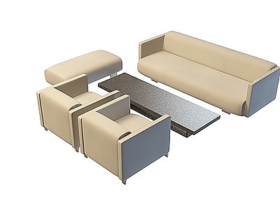 3d现代沙发茶几组合免费模型