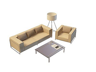 3d布艺沙发茶几免费模型