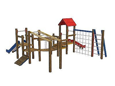 3d儿童滑梯免费模型