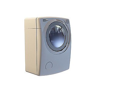 卫生间圆桶洗衣机模型3d模型