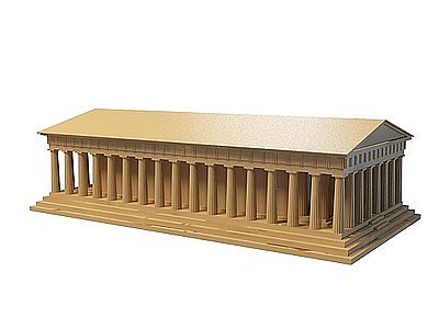 3d帕特农神庙模型