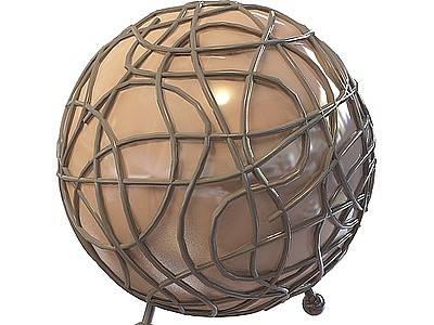3d球形个性台灯模型