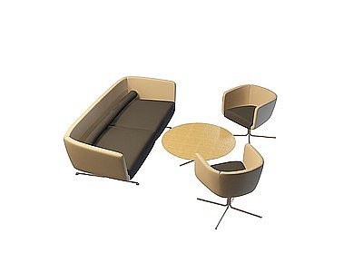 3d休闲沙发茶几免费模型