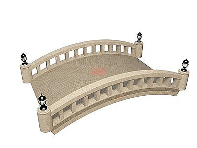 石头桥模型3d模型
