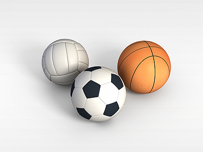 3d篮球排球足球模型