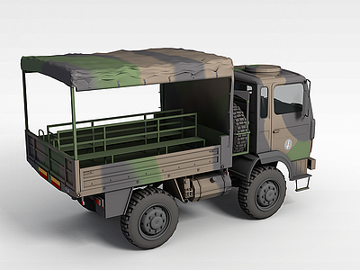 军用绿皮车模型3d模型