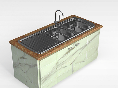 3d洗菜池模型