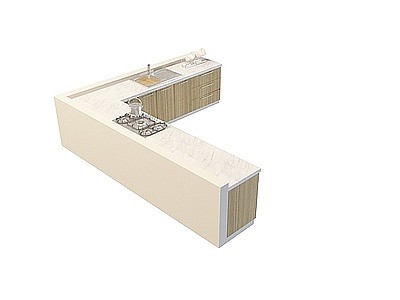 3d石英石台面橱柜免费模型