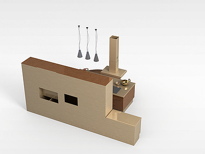 3d定制厨柜组合模型