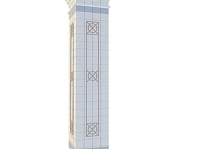 方形柱子模型3d模型