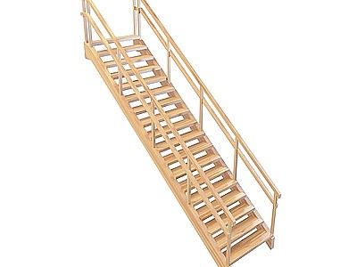 现代木质楼梯模型3d模型