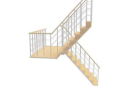 3d现代镂空楼梯模型