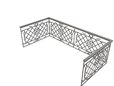 3d铁艺栏杆免费模型
