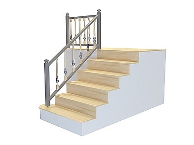 3d少台阶楼梯模型