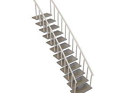 木材地面楼梯模型3d模型