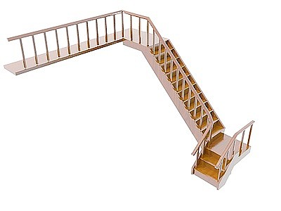 中式楼梯模型3d模型