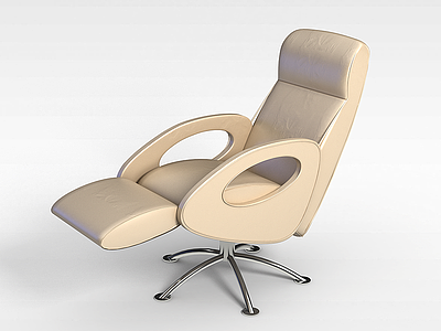 3d现代皮质躺椅模型