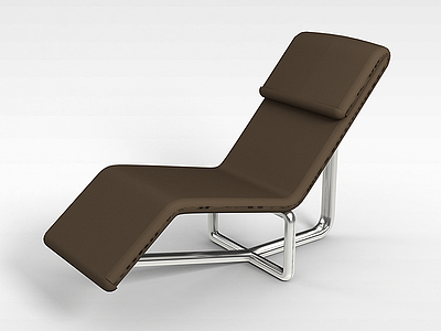 咖色躺椅模型3d模型
