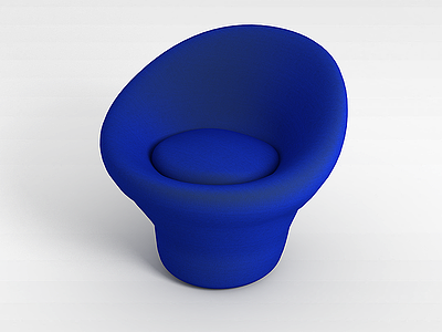 3d蓝色创意休闲椅模型