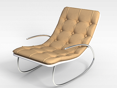 3d现代布艺躺椅模型