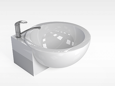 独立式洗手台盆模型3d模型
