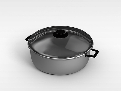 不锈钢汤锅模型3d模型